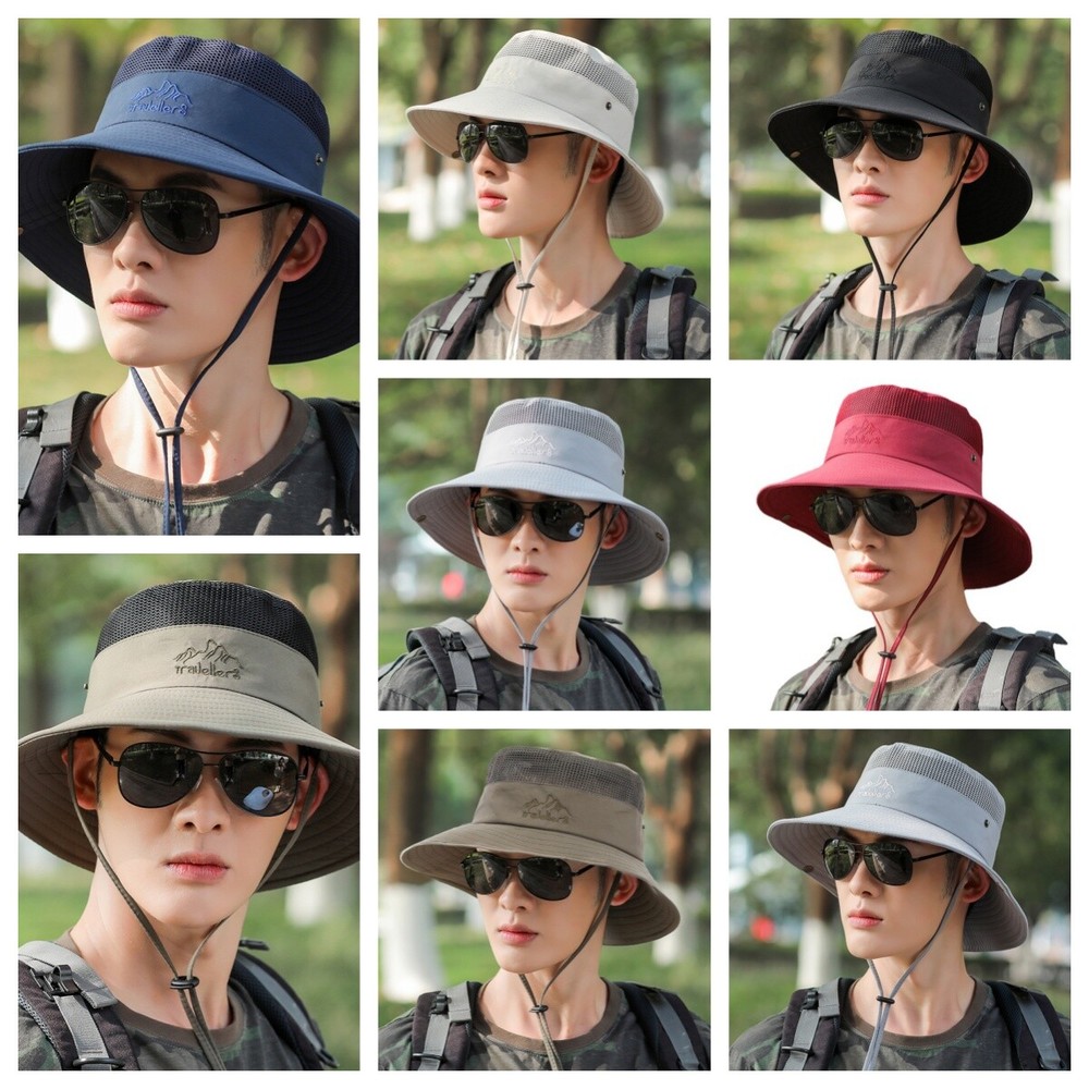 Large Brim Sun Hat with UV Protection for Outdoor Hiking and Shade
