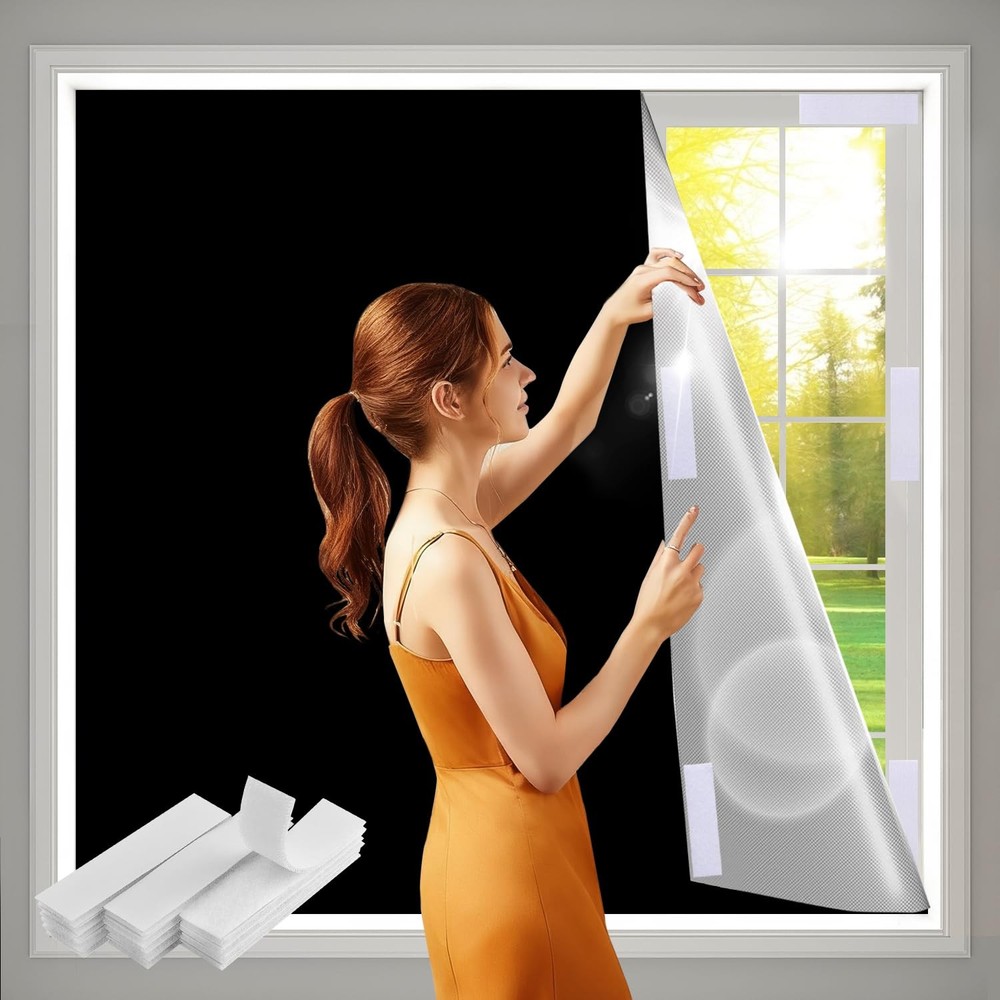 100% Blackout Curtains for Bedroom, 57 x 118 Inches, Portable Blackout Curtains