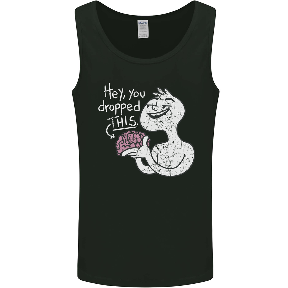 U Dropped Your Brain Sarcastic Stupid Dumb Mens Vest Tank Top