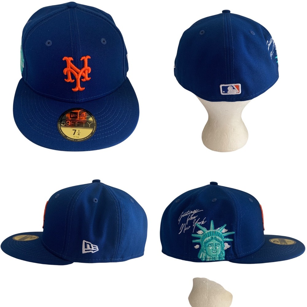 New Era 59FIFTY Size 7 1/4 New York Mets MLB Cloud Icon Statue O’Liberty Hat Cap