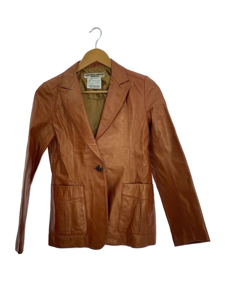 Katharine Hamnett London Leather Jacket Blouson/M/Sheepskin/Brown 3464