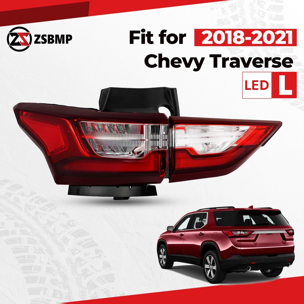 LED Tail Light Inner+Outer For 2018-2021 Chevy Traverse Lamp Left Driver Side
