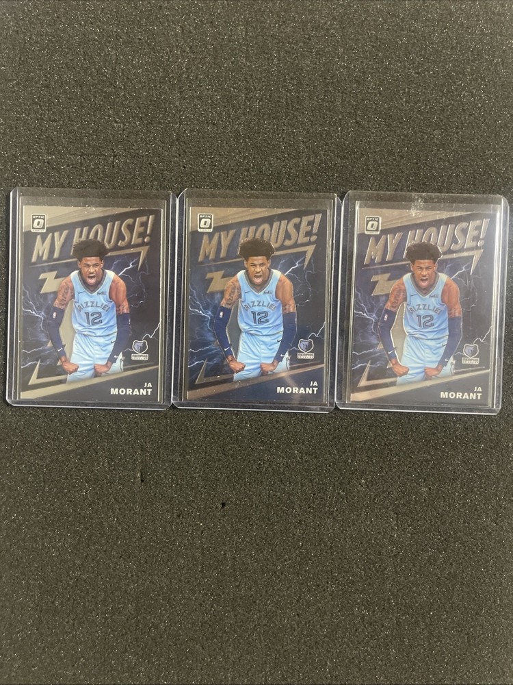 2019 PANINI DONRUSS OPTIC MY HOUSE! #7 JA MORANT RC - Lot Of 3