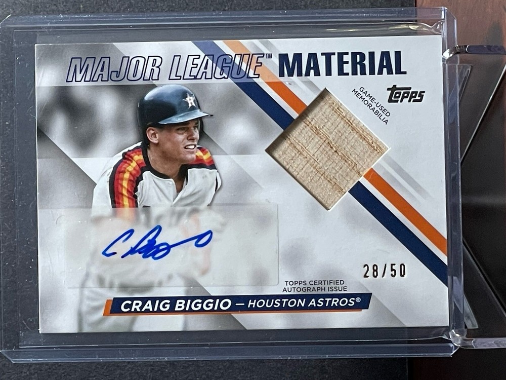 2024 Topps #MLMA2-CB Craig Biggio Major League Material Relic Auto /50 Astros