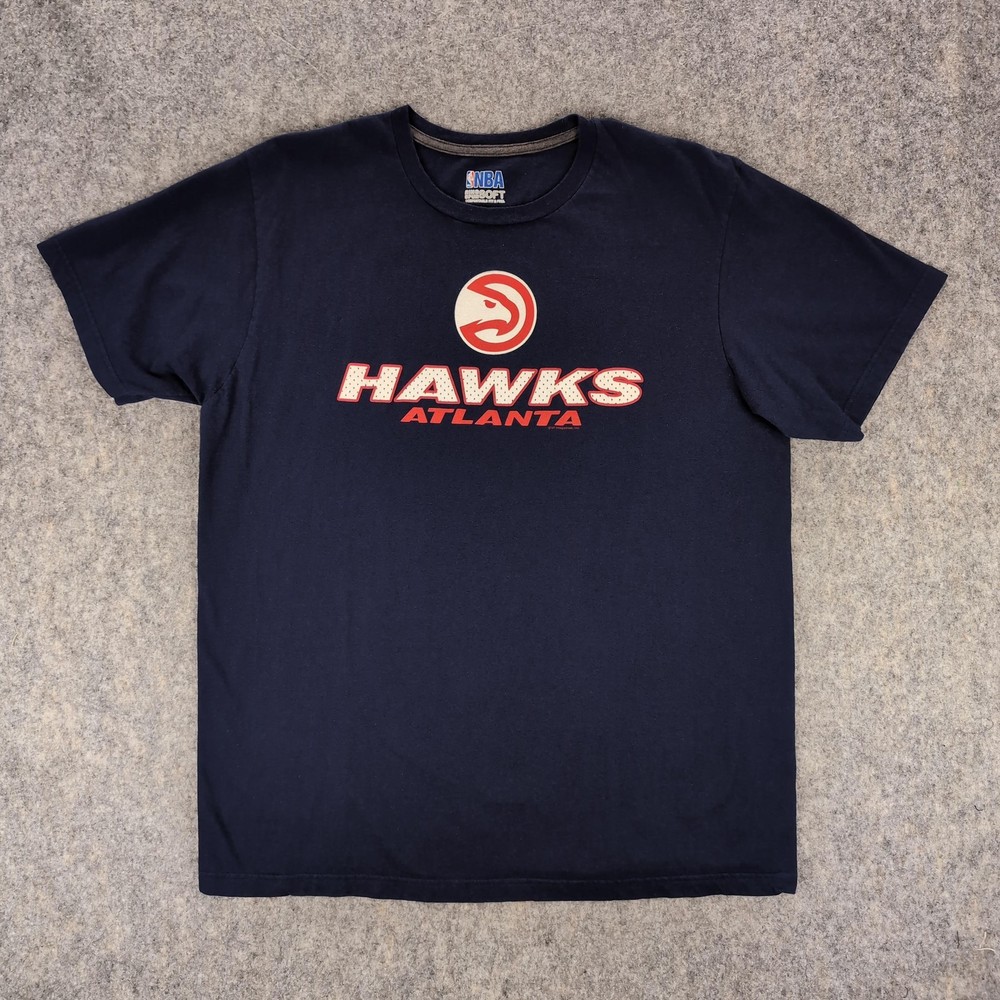 Atlanta Hawks Shirt Mens XL Blue NBA Basketball Graphic Ring Spun Soft Tee