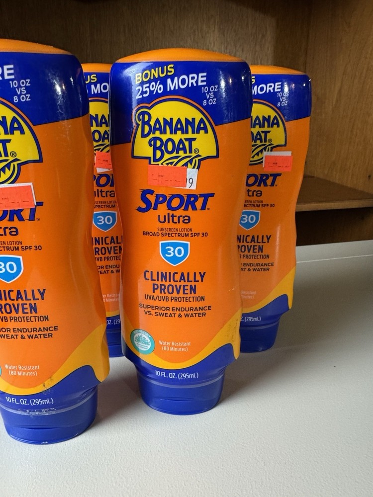 Banana Boat Ultra Sport SPF 30+ Sunscreen Lotion 10 Oz 4 Pack Exp 1/25