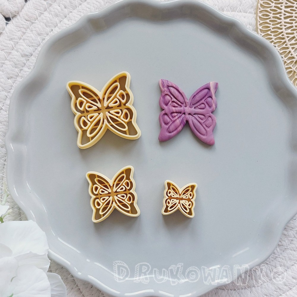 Moth Butterfly Insect Polymer Clay Cutters for DIY Earring Jewelry Making - Set of 6