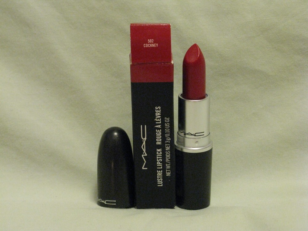 MAC 'Cockney' Red Shimmer Lustre Lipstick NIB Authentic