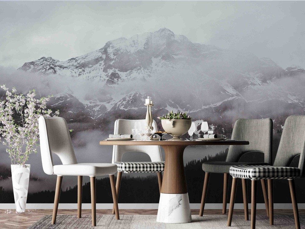 3D Snow Mountain Landscape Wall Murals Wallpaper Murals Wall Sticker