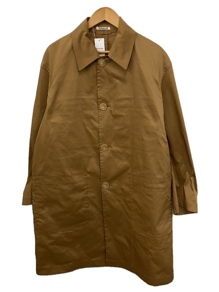 Auralee  Steel Collar Coat/3/Polyester/Cml/Plain/A21Ac01Ss 3402
