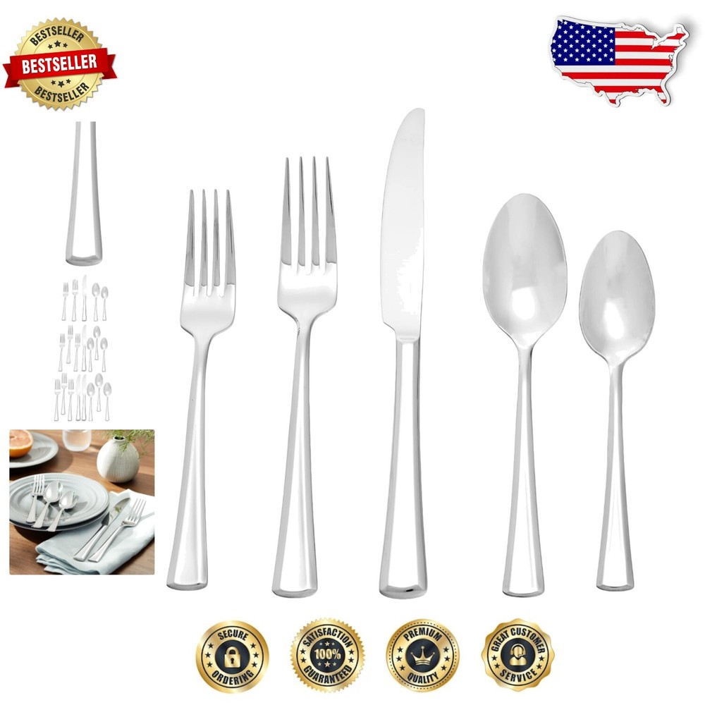 Stainless Steel 20 Piece Silverware Set - Classic Design, Rust Resistant, for 4