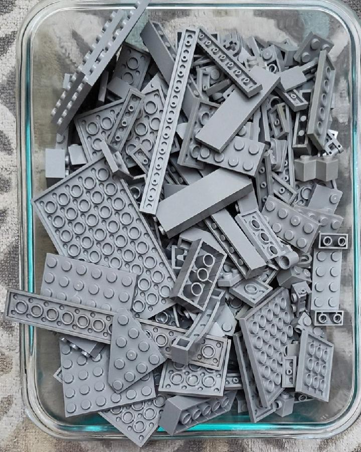 LEGO Light Grey Lot of 1lb Slopes/Wedges Specialty Pieces, Brick, Plates & Tiles