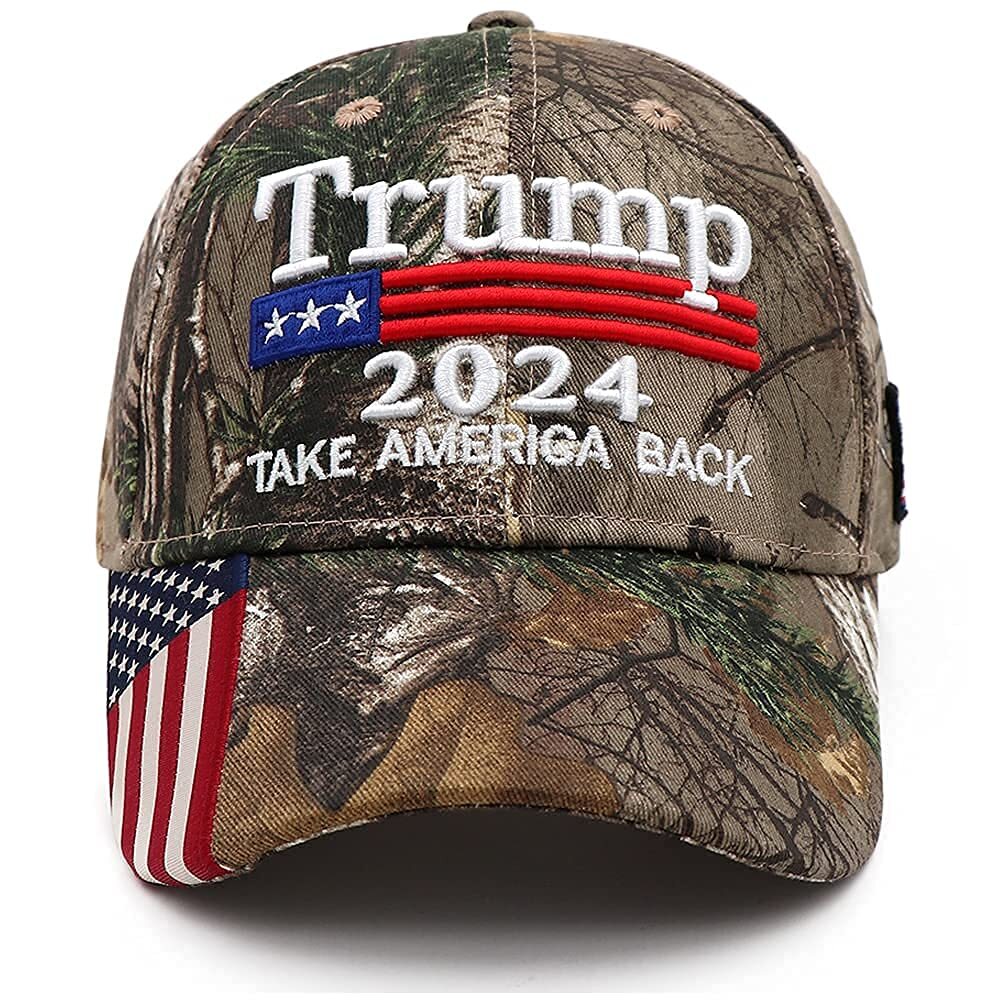 Trump 2024 MAGA Camo Hat Take America Back USA Embroidered Cap