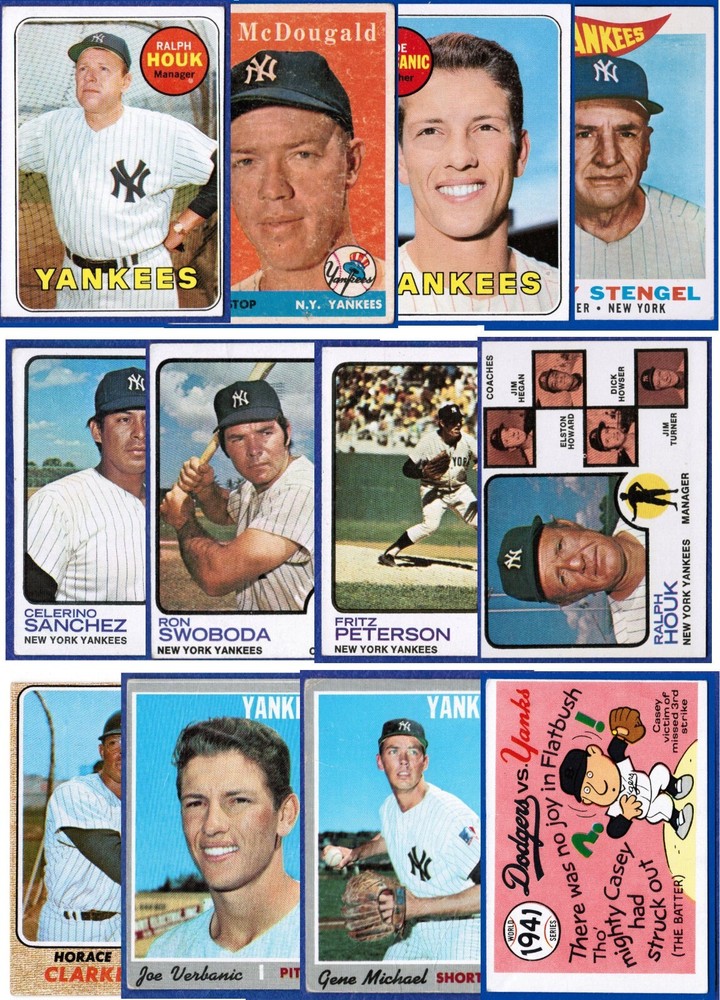 TOPPS NEW YORK YANKEES 1960 1968-1973 TEAM SET L OT 12 Card w/ 220 CASEY STENGEL