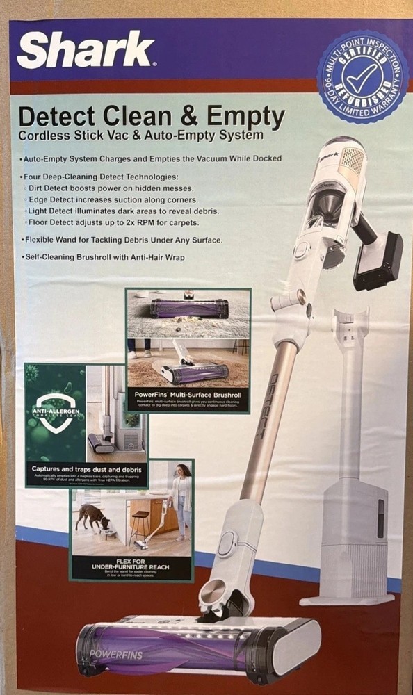 Shark Detect Clean & Empty Cordless Stick Vacuum Cleaner & Auto-Empty System