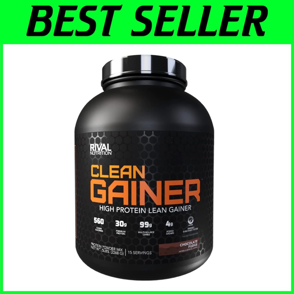 Clean Gainer 5lb - Delicious Chocolate Fudge for Serious Muscle Growth & Gains
