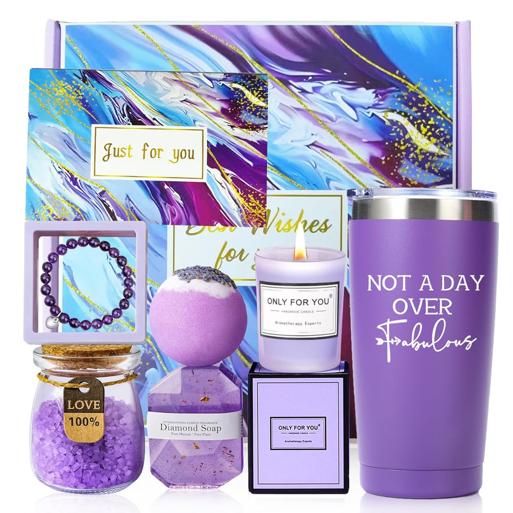 Gift Baskets for Women, Happy Birthday Gifts Baskets for Women, Lavender Relaxin