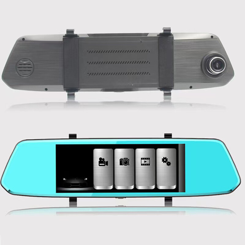 7 inch 1080P Dual Lens Car DVR Dash Cam Video Camera Recorder Rearview Mirror