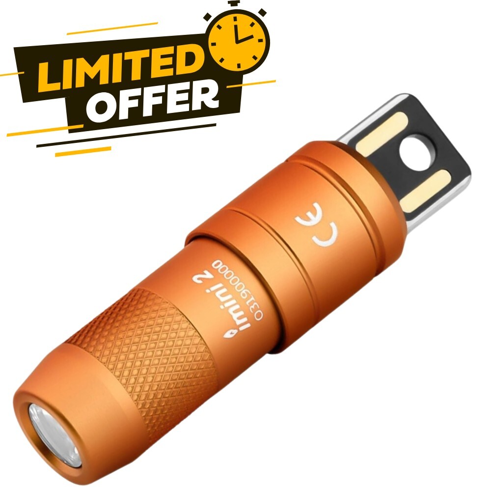 2-in-1 EDC Rechargeable Keychain Flashlight with 50 Lumens Compact Portable Design