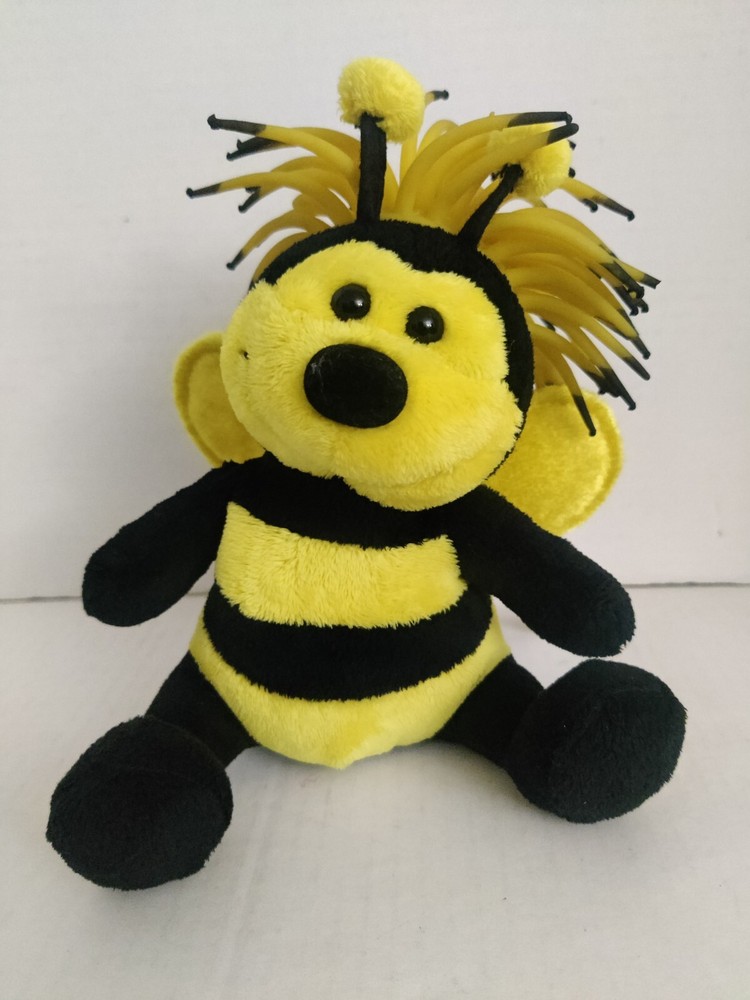 Zibbies Sensory 7 Inch Bumble Bee Wiggle Jelly Hair Plush Toy