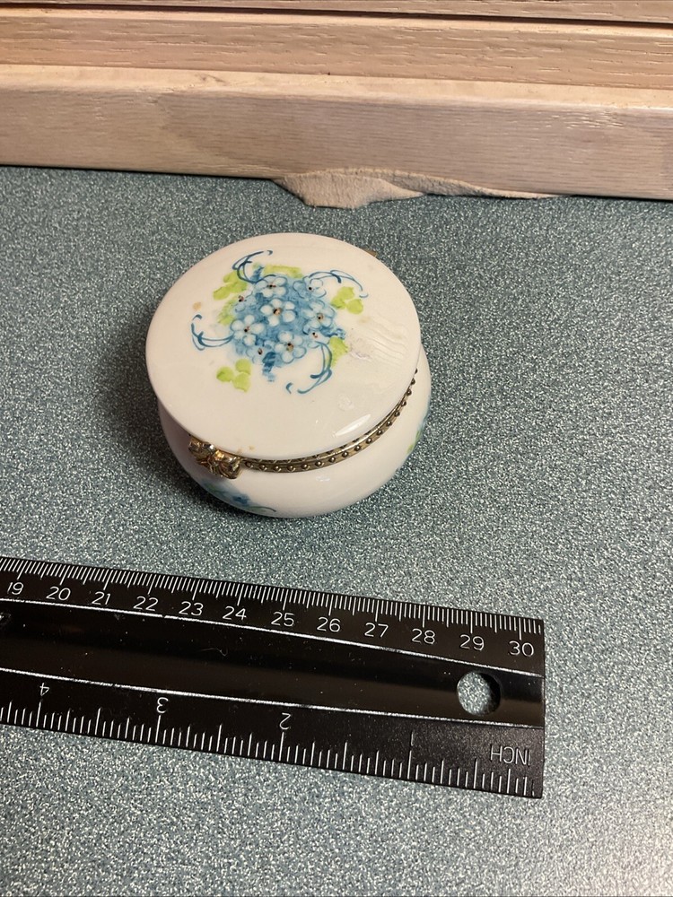 Vintage Hand-Painted Decorative Trinket Jewelry Storage Box