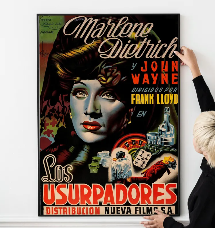 The Spoilers with Marlene Dietrich and John Wayne Movie Poster
