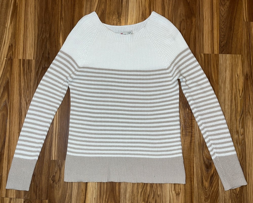 Vineyard Vines Oversize Cotton Striped Tunic Sweater, Size M EUC