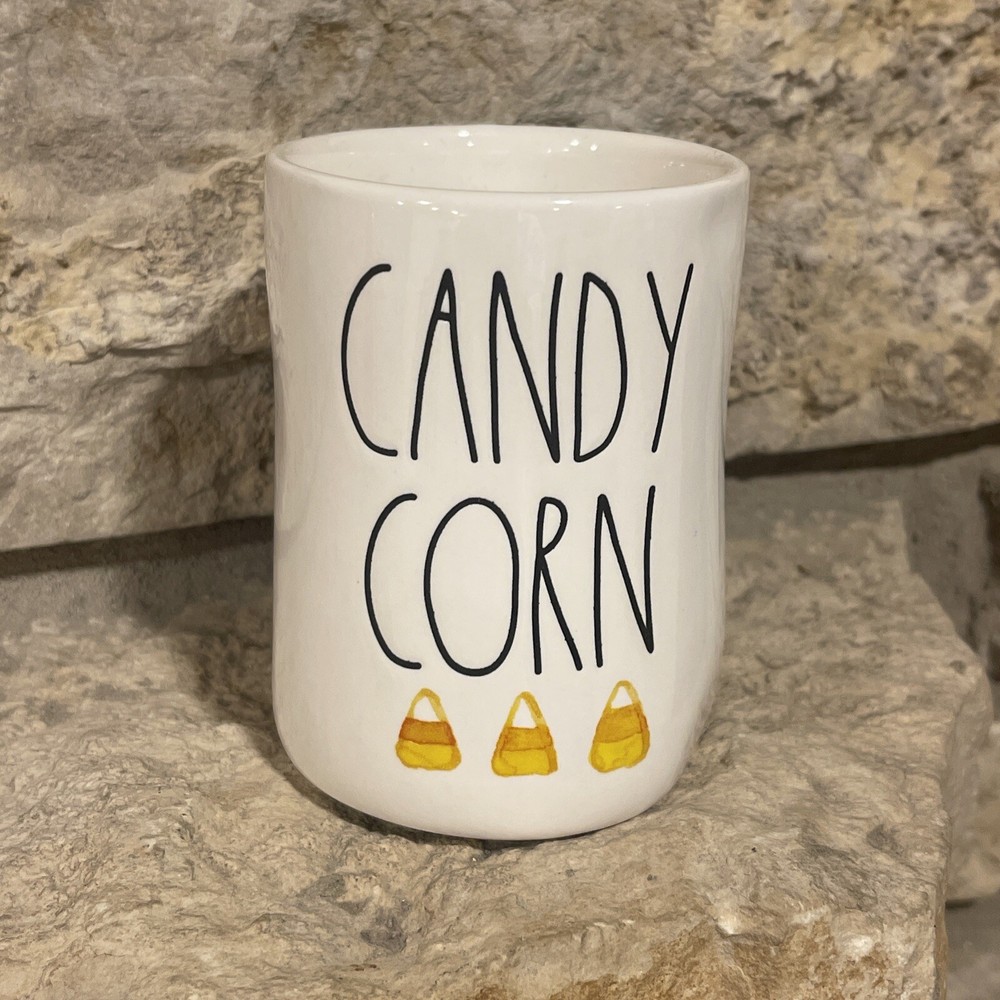 Rae Dunn Halloween Candy Corn  Scented Candle White New
