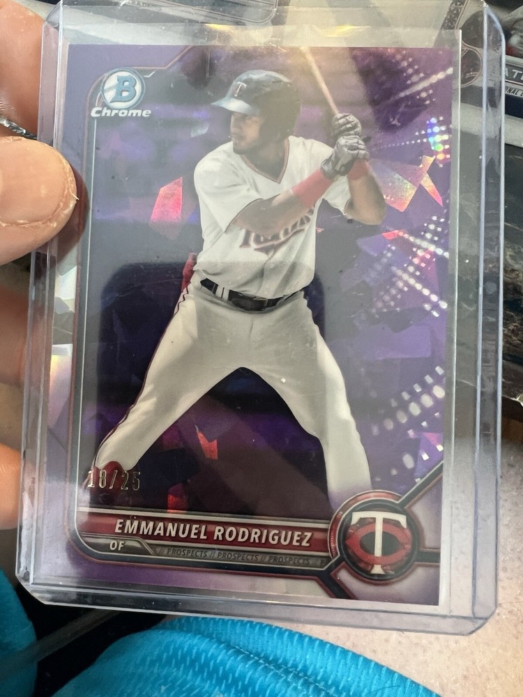 2022 Bowman Chrome Emmanuel Rodriguez⚡️PURPLE SAPPHIRE #d/25⚡️Twins BCP-117