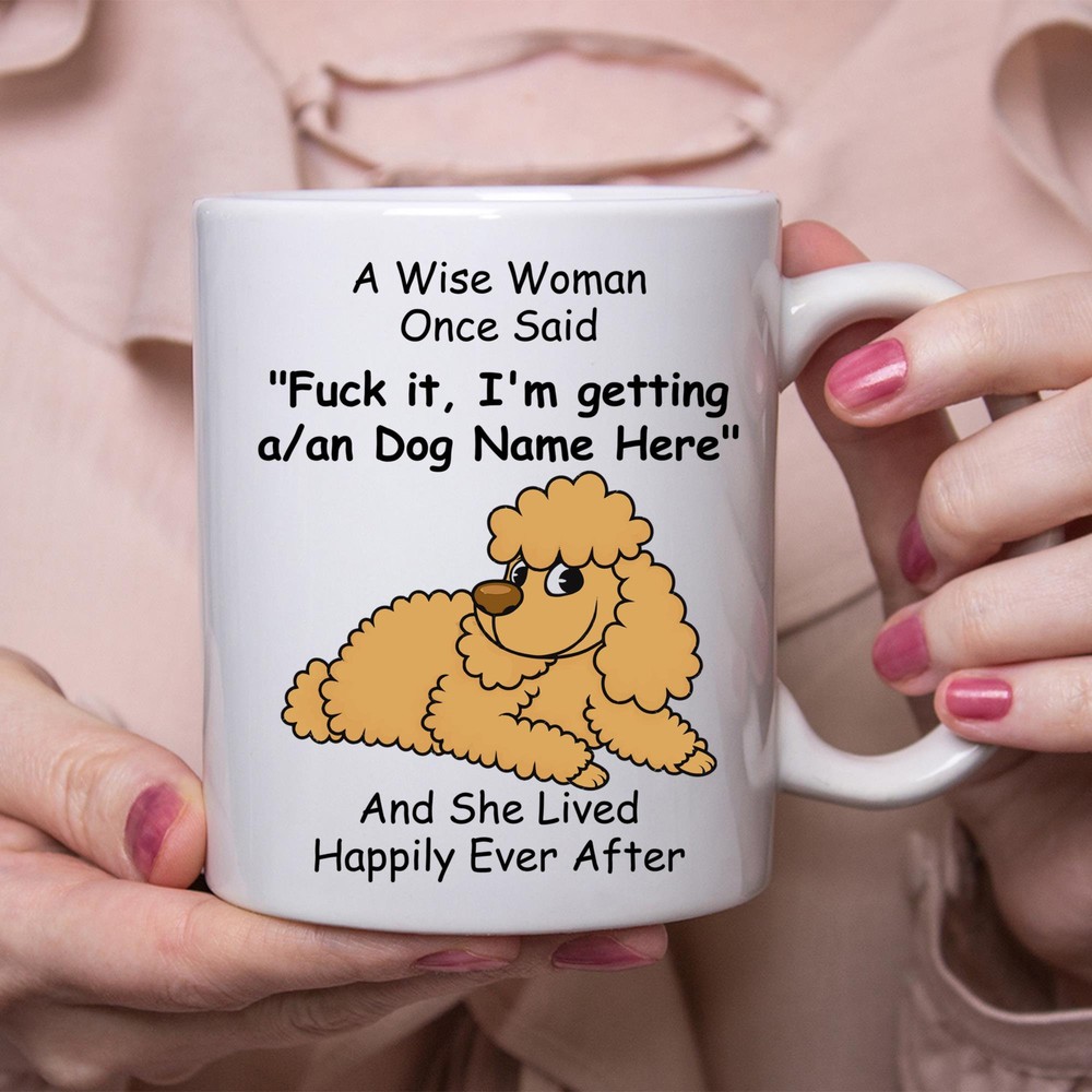 Funny Miniature Poodle White Coffee Mug Gift for Women