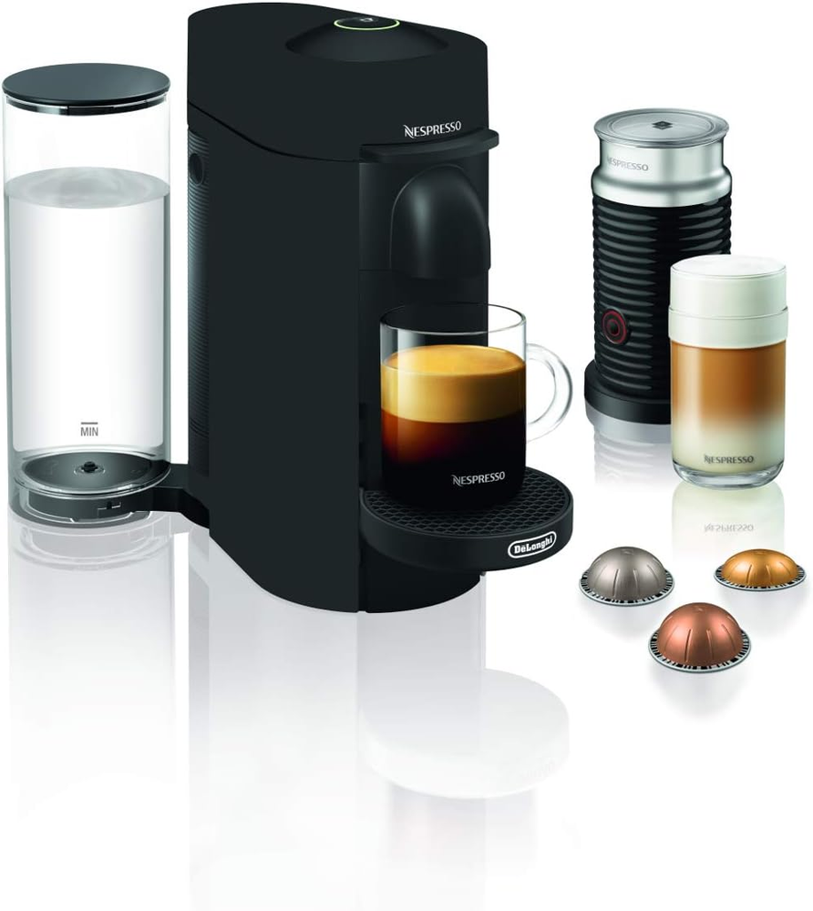 Nespresso Vertuo plus Deluxe Coffee and Espresso Maker by De'Longhi, Matte Black