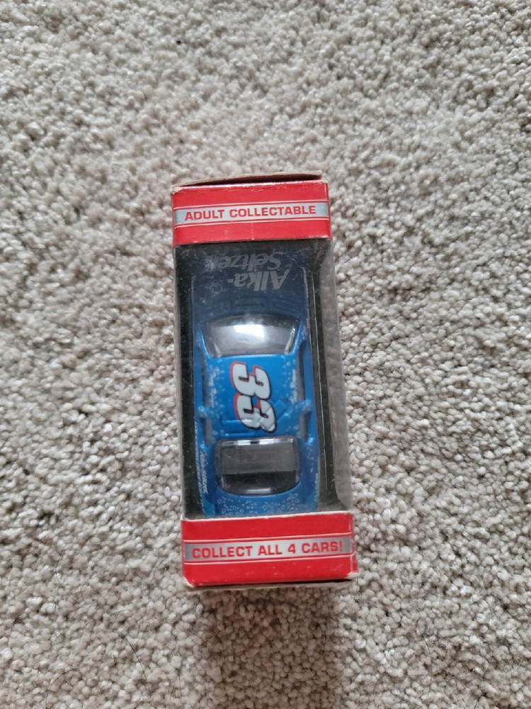 New #33 Blue Race Car 10th Anniversary Die Cast Toy by Alka-Seltzer Good Year Bayer-image