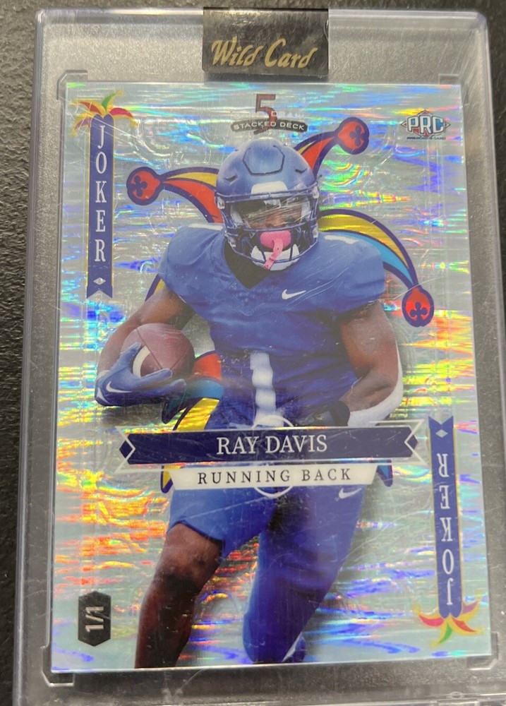 Ray Davis Wild Card  5 Card Draw Stacked Deck Sliver Joker 1/1 HOLO LUX!