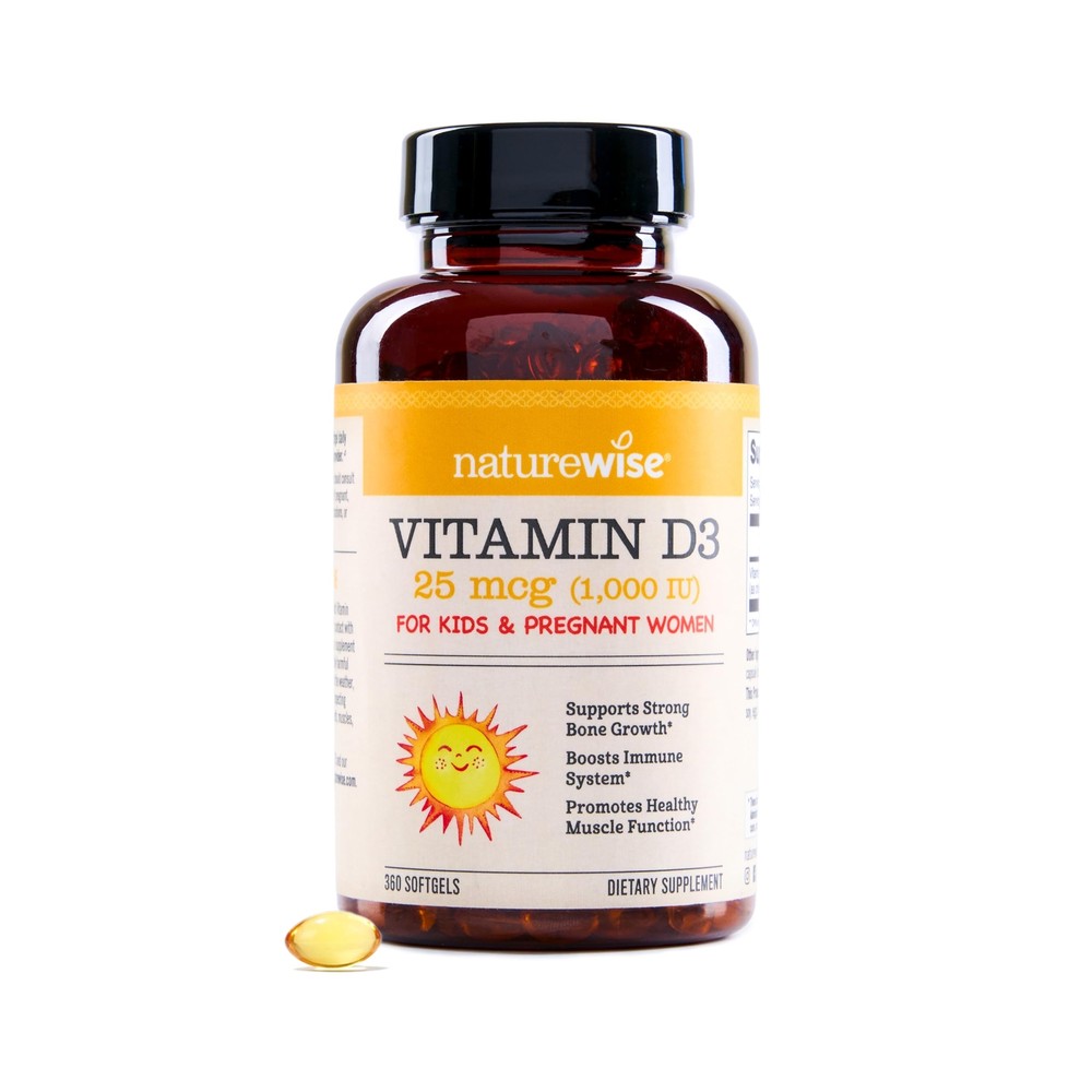 D3 1000iu (25 mcg) Healthy Muscle Function, and Immune Support, Non-GMO, Glut...