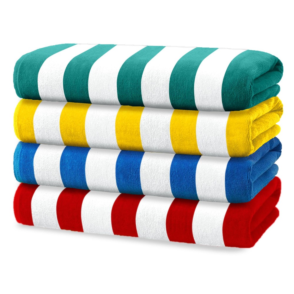 Kaufman Bright Cotton Oversized Beach Towels - Large, Colorful, 100% Cotton