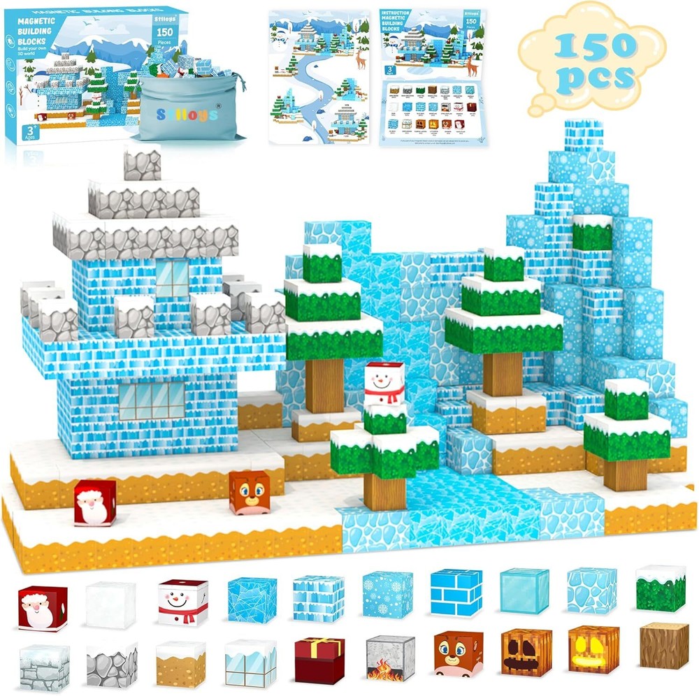 150PCS Magnetic Blocks Frozen Toys,Frozen Magnetic Blocks