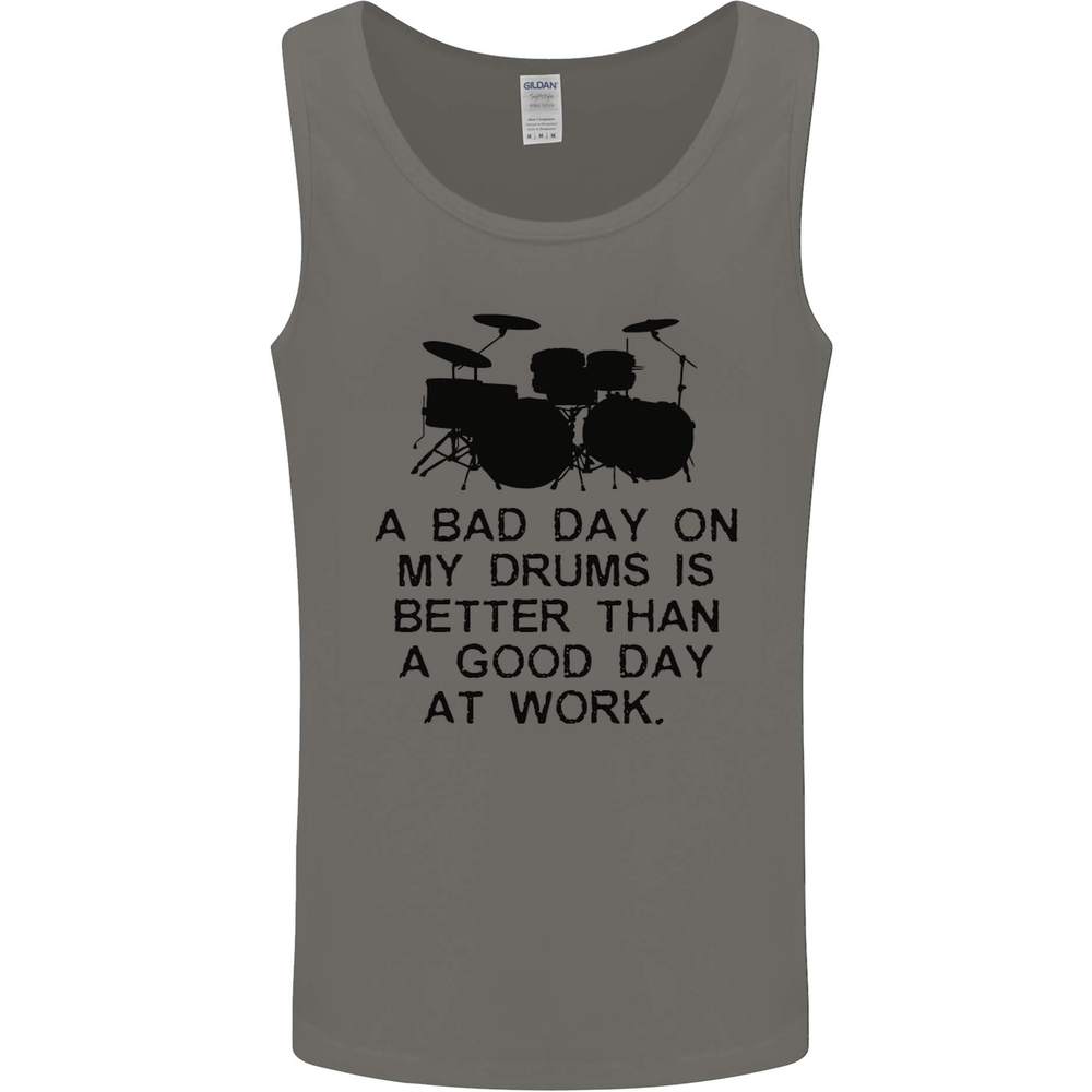 A Bad Day on My Drums Drummer Drumming Mens Vest Tank Top