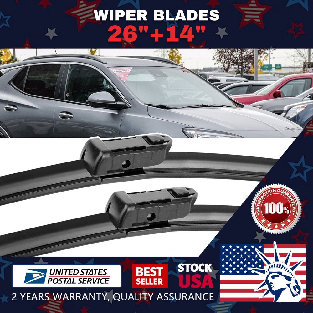 Waterproof/Durable 26''+14'' OEM Replace Windshield Wiper Blades All Season Set