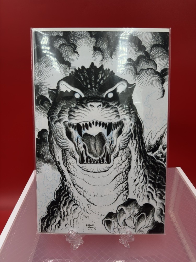Godzilla Monsterpiece Theatre #1 Art Adams NYCC Exclusive B&W Sketch Limited 500