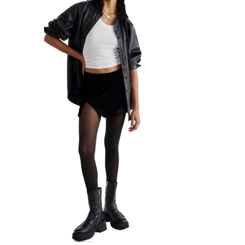 Free People Annalise Velvet skirt