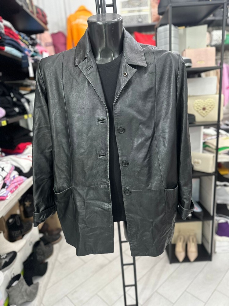 Generic Leather Jacket Used Women Size 48 Black LLV210