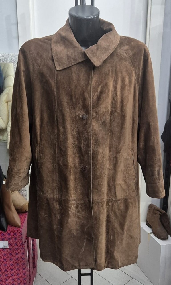 Conbipel Brown Leather Jacket for Women Size 44 LLR140 Pre-Owned