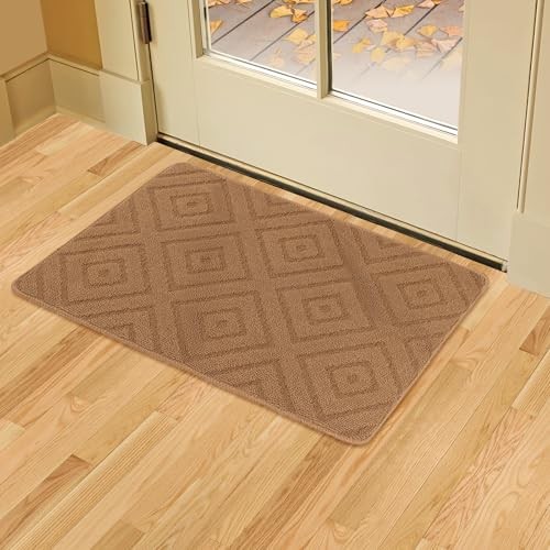 Stylish 16x24 Indoor Outdoor Doormat with Anti-Skid Dirt Trapping Design