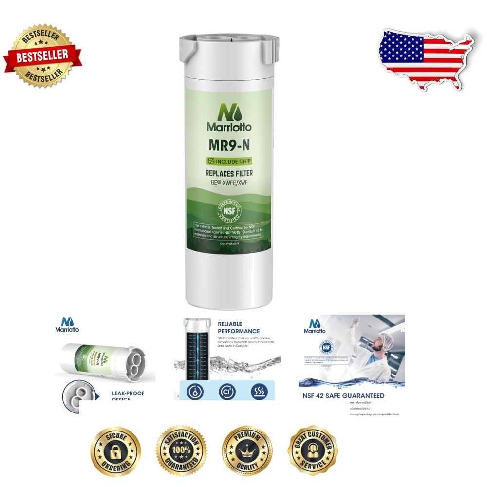 Clean Taste Water Filter Compatible with GE XWFE - Easy Installation, 1 Count