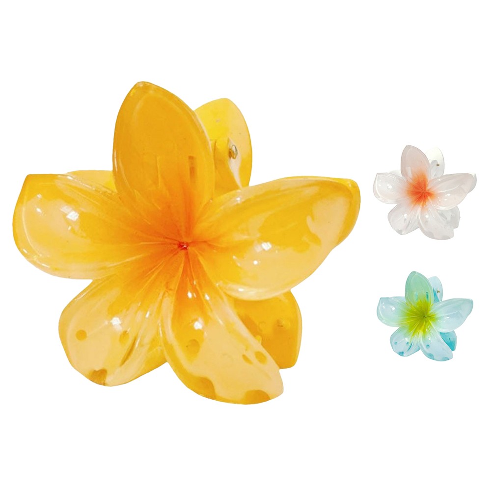 1/2pcs Hawaiian Flower Hair Clips For Women Flower Hair Claw Clips Plumeria Claw