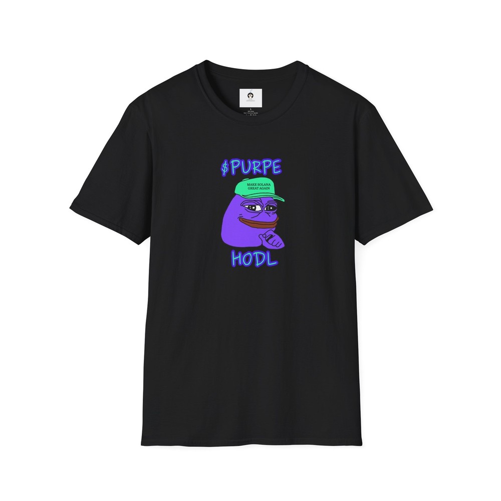 Funny PURPE Meme Coin T Shirt Purple Pepe Gift Cryptocurrency crypto