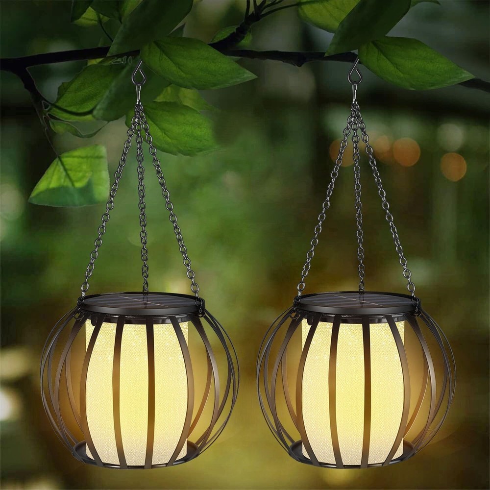Solar-Powered Hanging Lanterns for Outdoor Mother's Day Gifts-image
