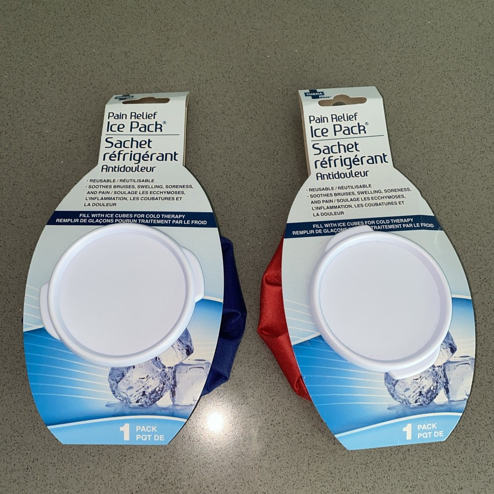 2 Reusable Ice Packs for Pain Relief Cold Therapy Swelling Injury