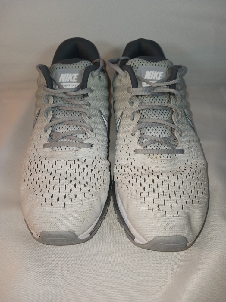 Men's Nike Air Max 2017 White/Dark Grey-Wolf Grey Size 12