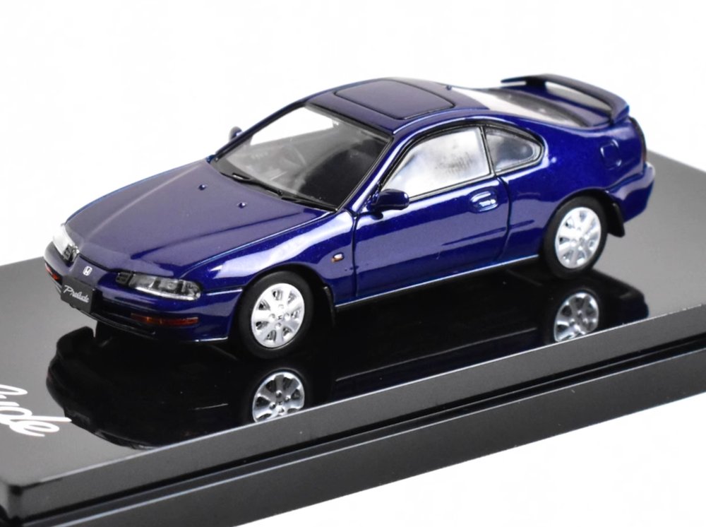 Hobby Japan 1:64 Blue Prelude Early Coupe Sports Model Diecast Metal Car